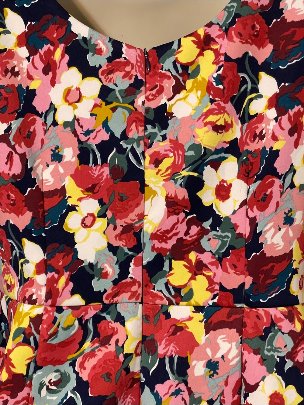 Betsey Johnson Floral Bodycon Sheath Dress Long Sleeve Cocktail Midi Size 14 - Picture 5 of 8
